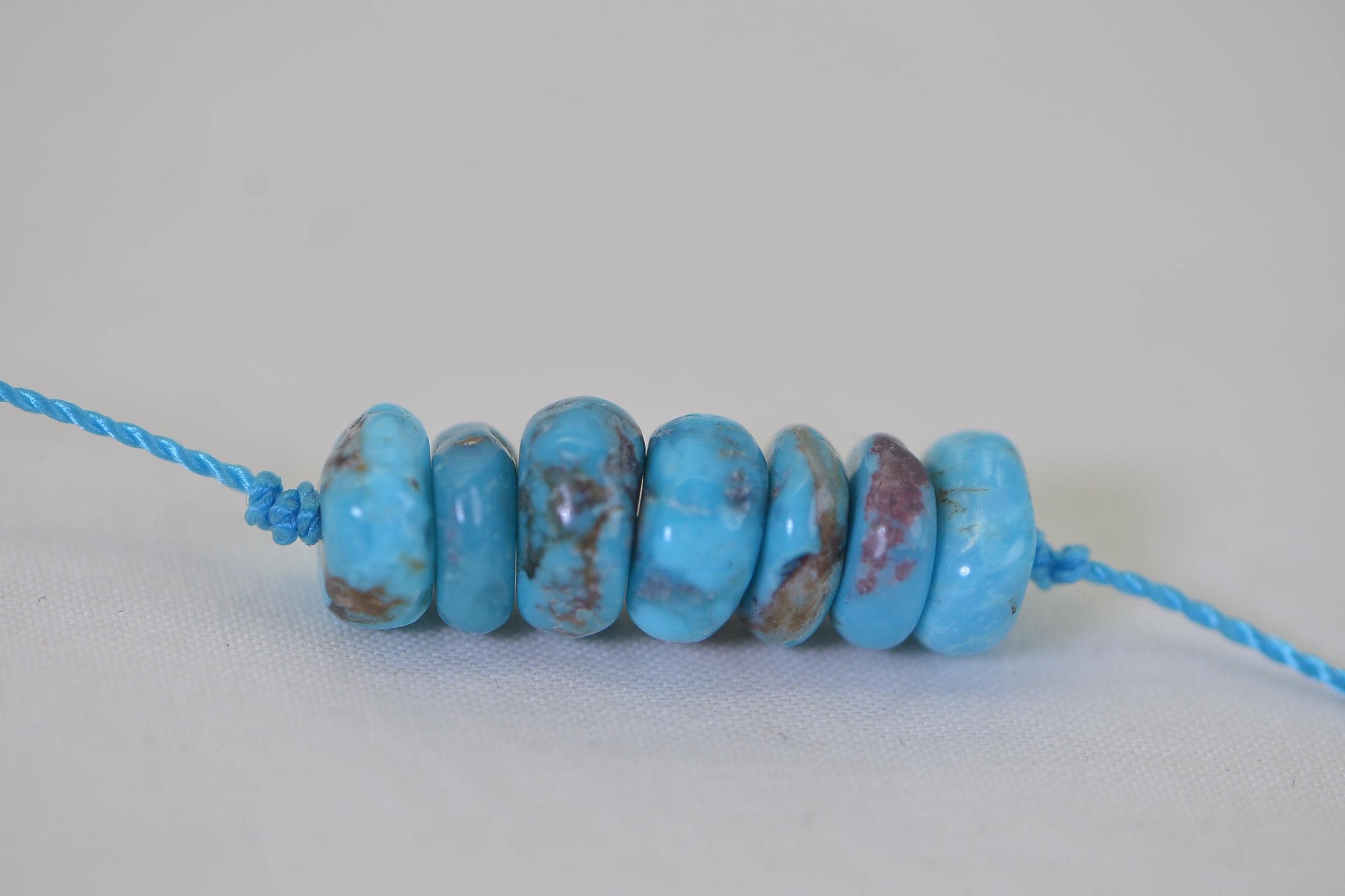 8mm Nevada Turquoise loose Beads Disc Turquoise Beads natural Gemstone Beads Jewelry Making Supplies, pack of 8 Rondelle beads