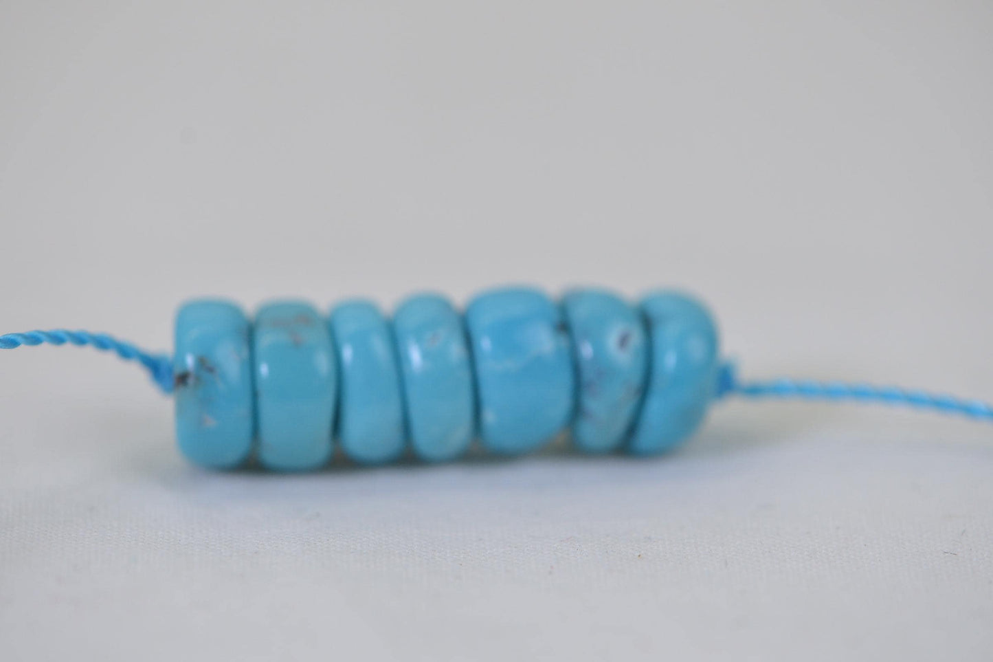 8mm Nevada Turquoise loose Beads Disc Turquoise Beads natural Gemstone Beads Jewelry Making Supplies, pack of 7 Rondelle beads