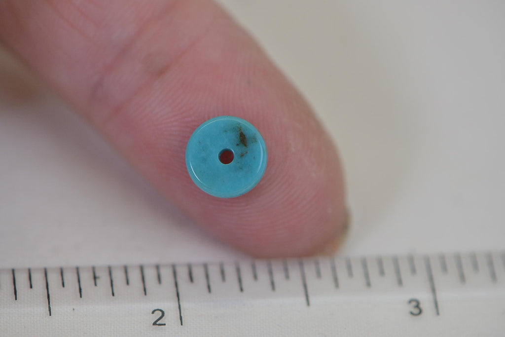 Natural Arizona blue Turquoise 8mm Donut Pendant 7 pieces lot