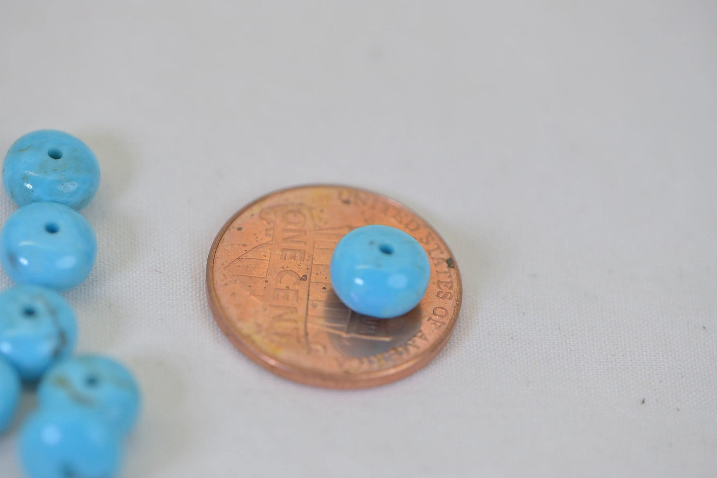 Arizona Sleeping Beauty Turquoise, Rondelle beads  Flat Disc , Natural Turquoise Beads, Gemstone Beads