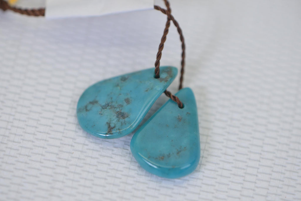Kingman  Turquoise Teardrop Beads: Arizona Gemstone (18X11.5mm)