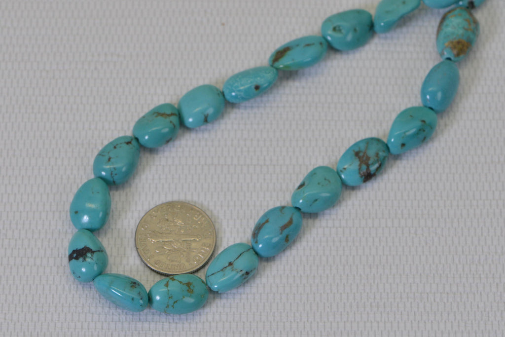 Natural Turquoise Nugget Beads mm Freeform No 8 Turquoise