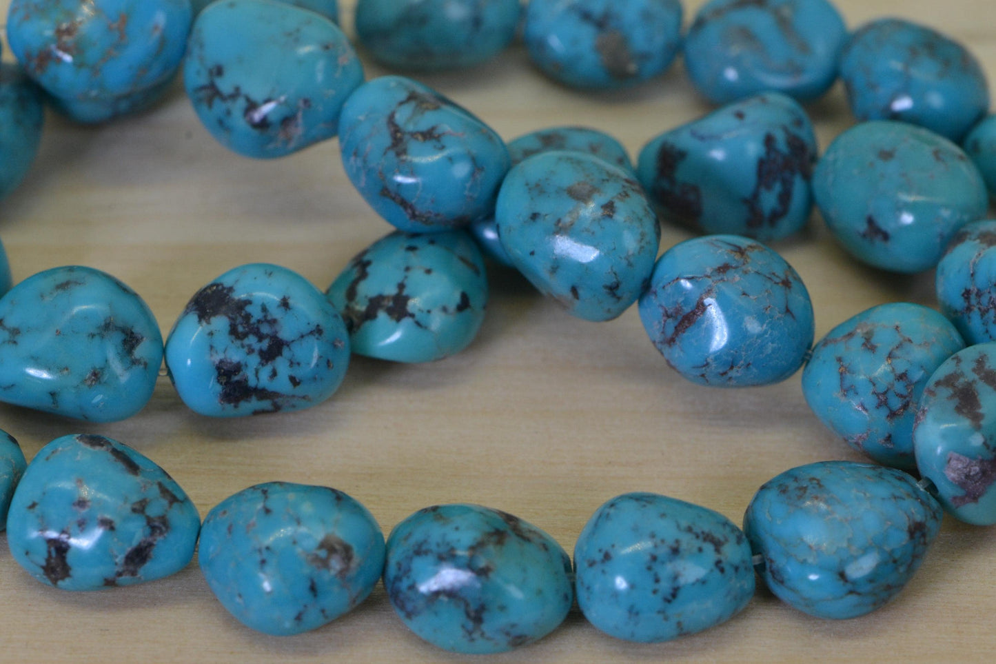 Nevada Blue Turquoise Nugget Beads: Natural Gemstone Jewelry Supplies