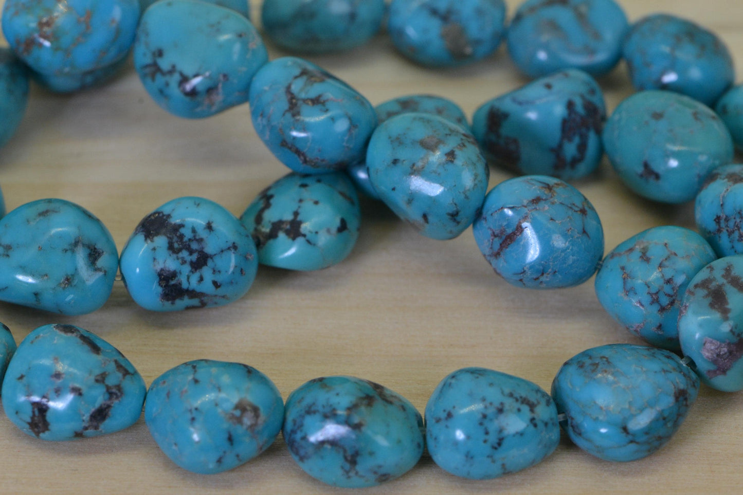 Nevada Blue Turquoise Nugget Beads: Natural Gemstone Jewelry Supplies