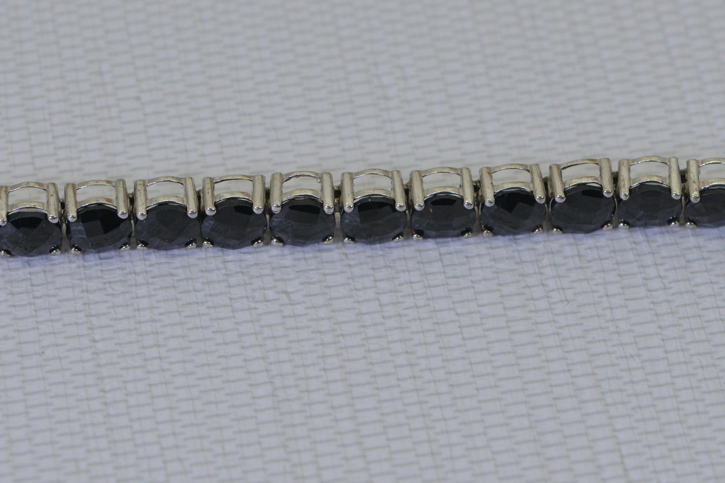 Black Diamond Tennis Bracelet in  925 Sterling Silver Multi Stone Bracelet Vintage Jewelry