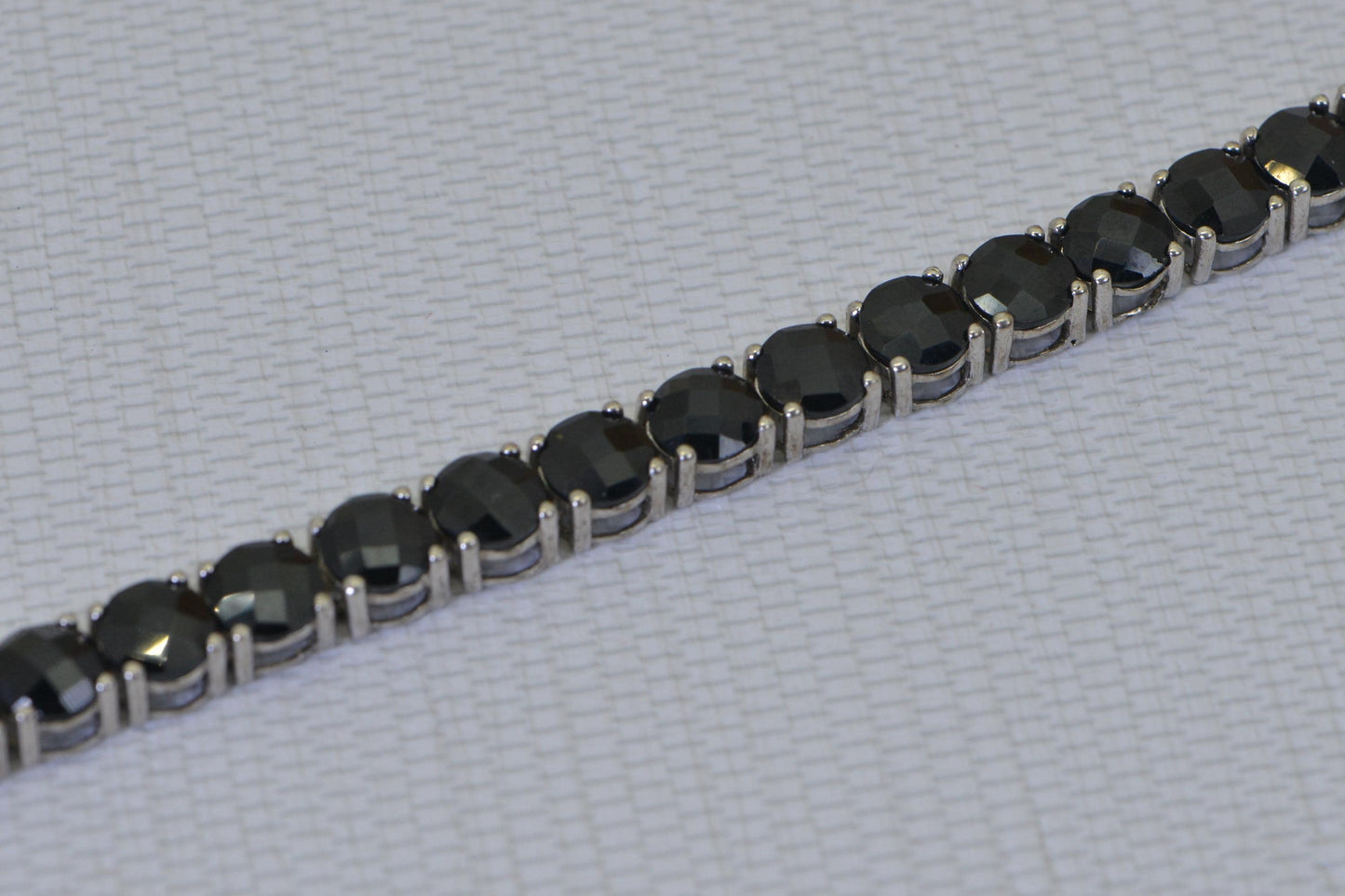 Black Diamond Tennis Bracelet in  925 Sterling Silver Multi Stone Bracelet Vintage Jewelry