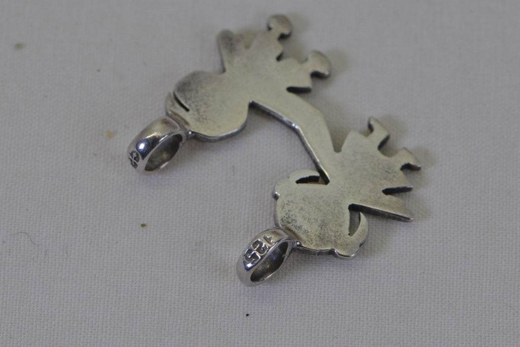 Tous Silver Sweet Dolls Pendant Boy and Girl  holding hands