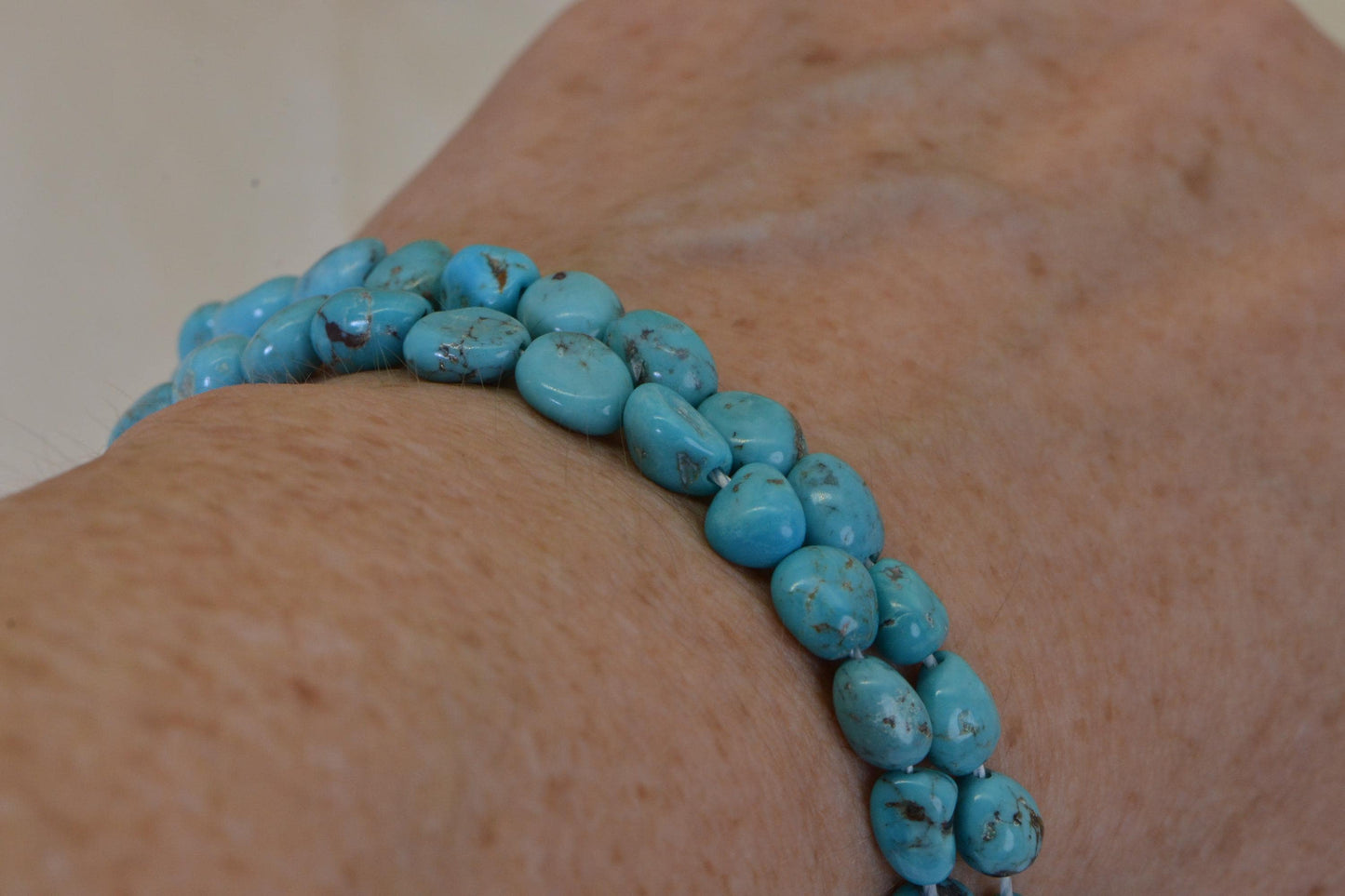 Arizona Blue Turquoise  Natural Gemstone Beads Jewelry Making Supplies