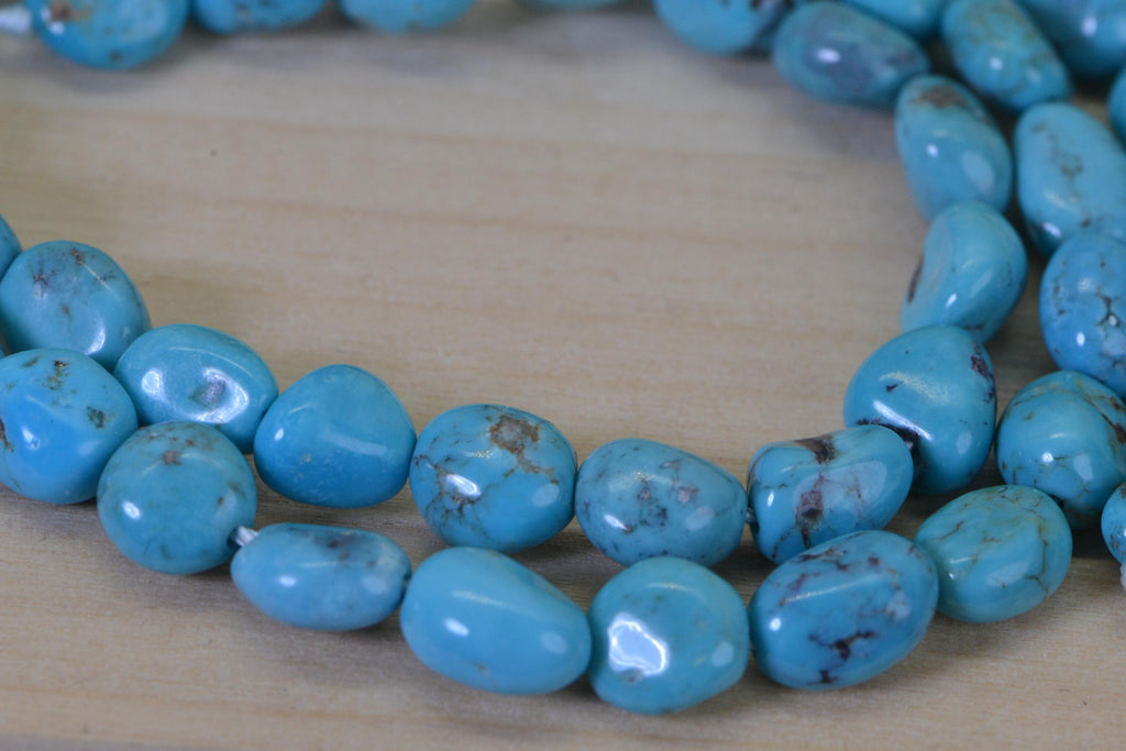 Arizona Blue Turquoise  Natural Gemstone Beads Jewelry Making Supplies