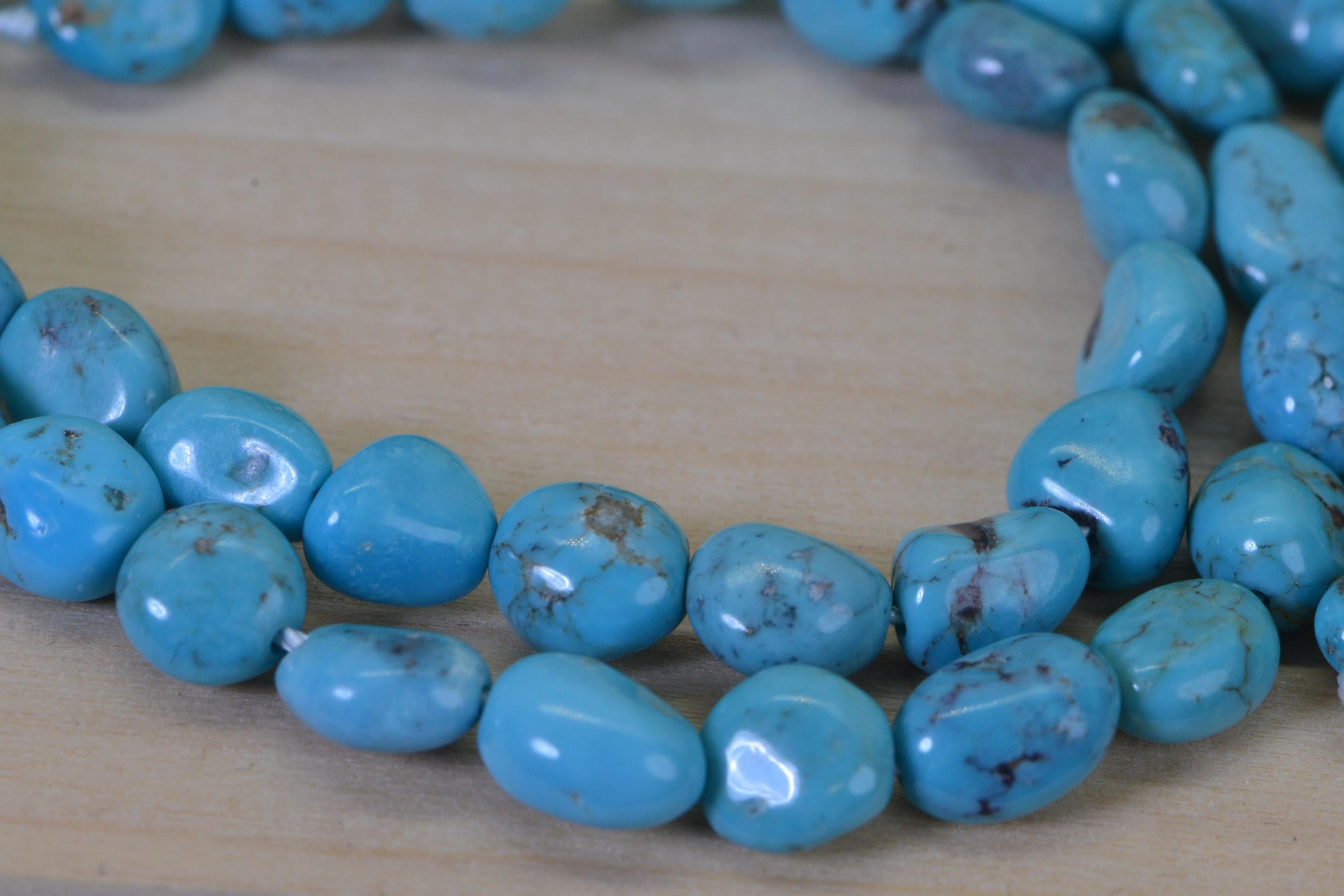 Arizona Blue Turquoise  Natural Gemstone Beads Jewelry Making Supplies