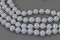 White Freshwater Pearl Long Knotted Necklace – 8mm Round Genuine Pearls on Natural Silk Thread