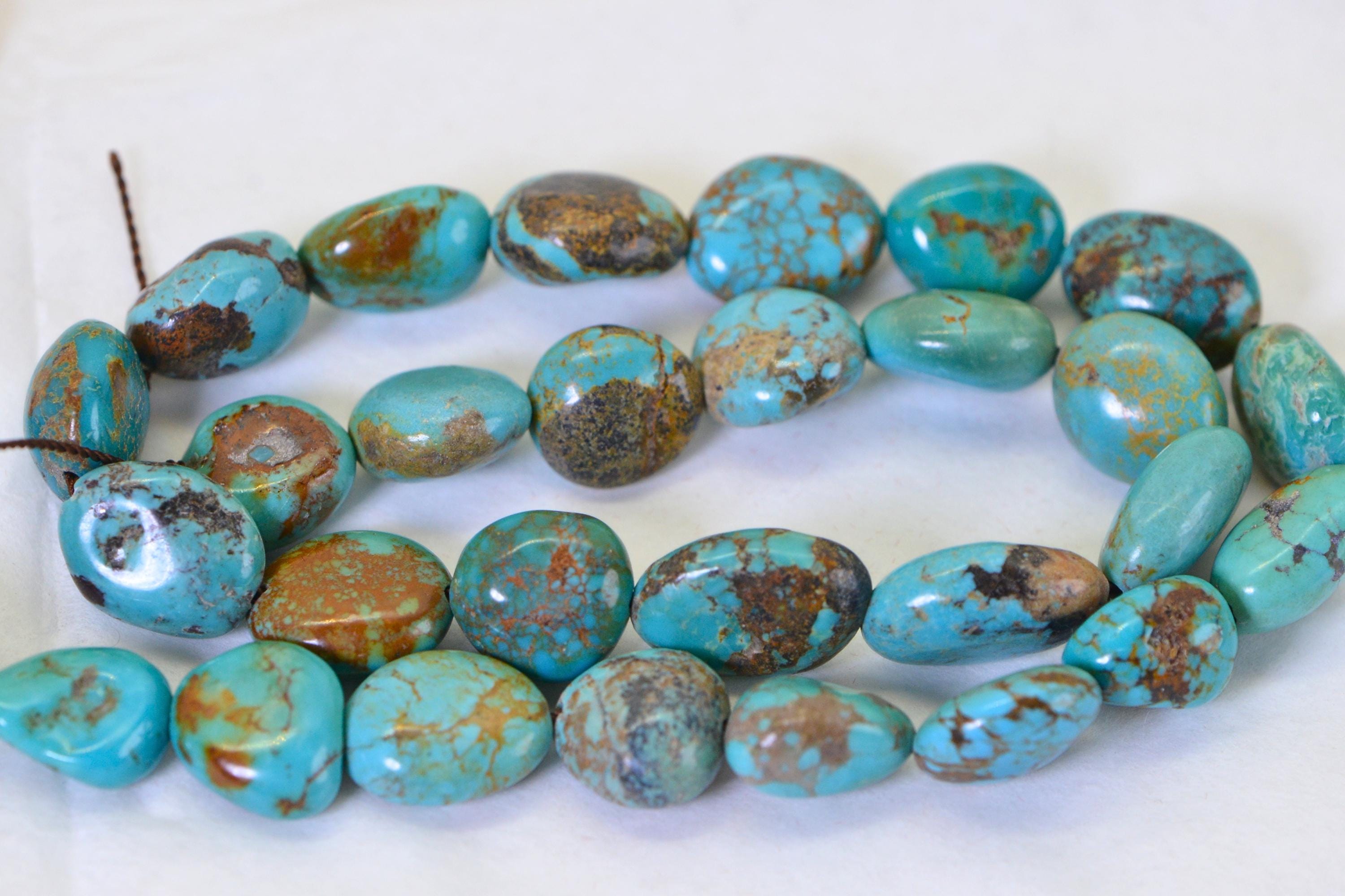 Nevada Blue  Turquoise  Nugget Beads Natural Gemstone Beads Turquoise Jewelry Supplies