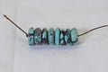 Nevada Spider Web Turquoise Beads: Rondelle Disc Jewelry Making Supplies