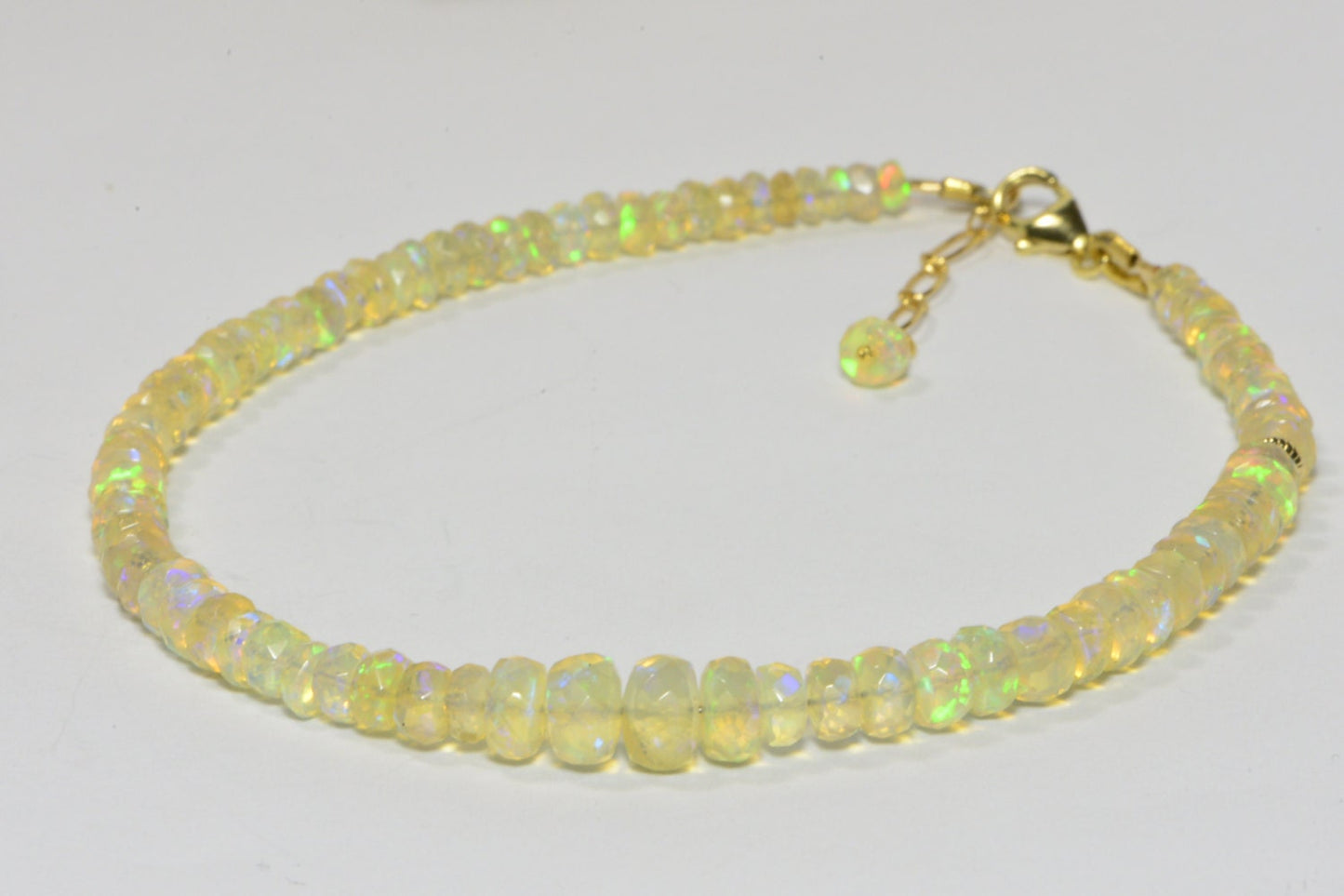Ethiopian Welo Opal Beaded Bracelet, 14K Gold Filled Clasp