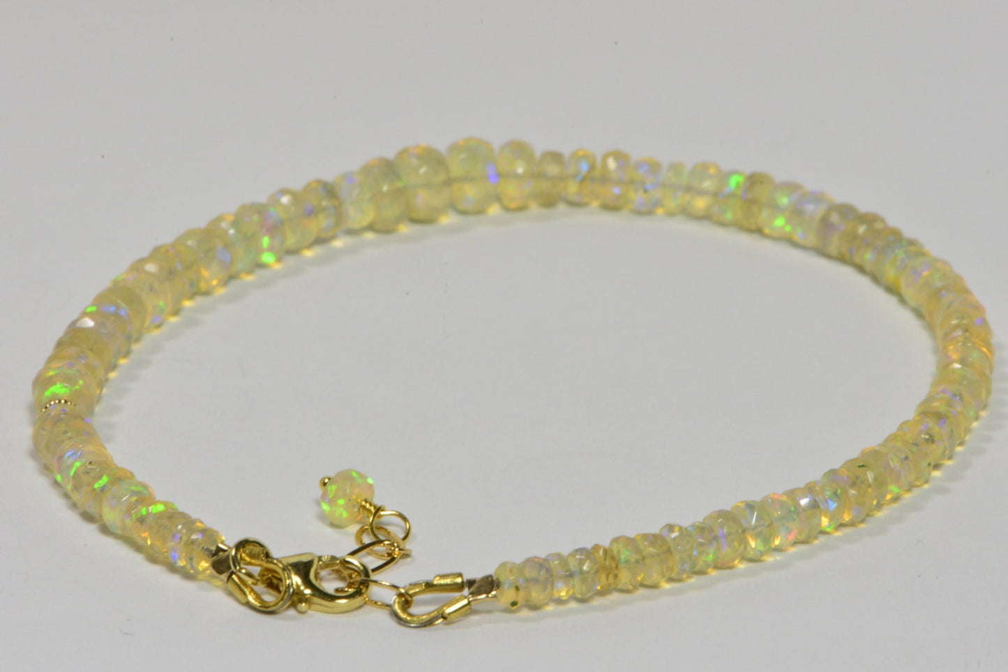 Ethiopian Welo Opal Beaded Bracelet, 14K Gold Filled Clasp