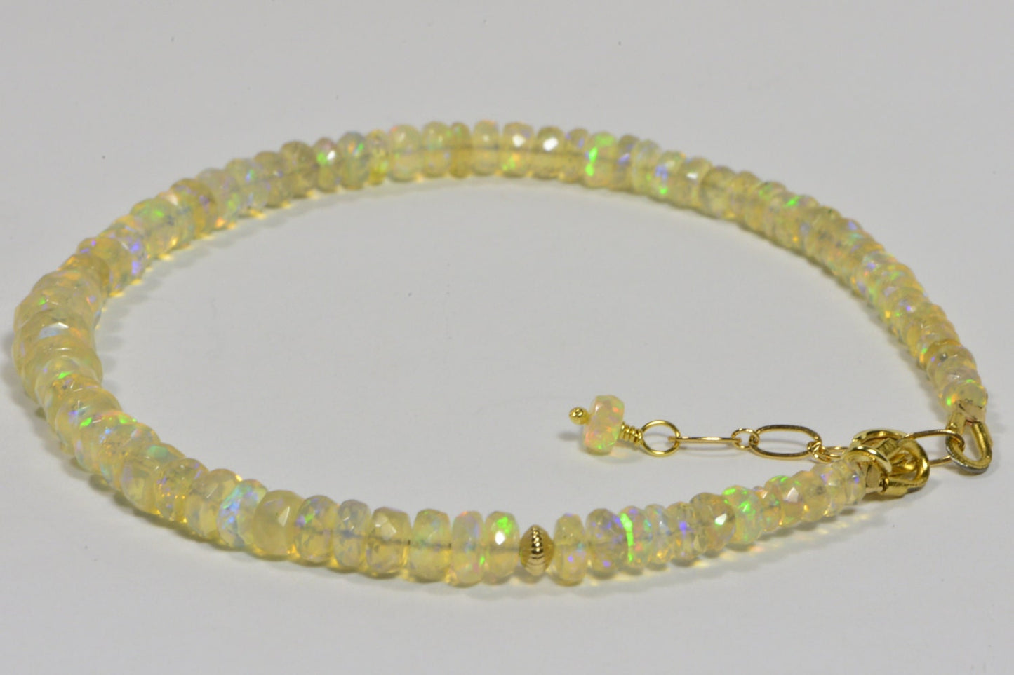 Ethiopian Welo Opal Beaded Bracelet, 14K Gold Filled Clasp