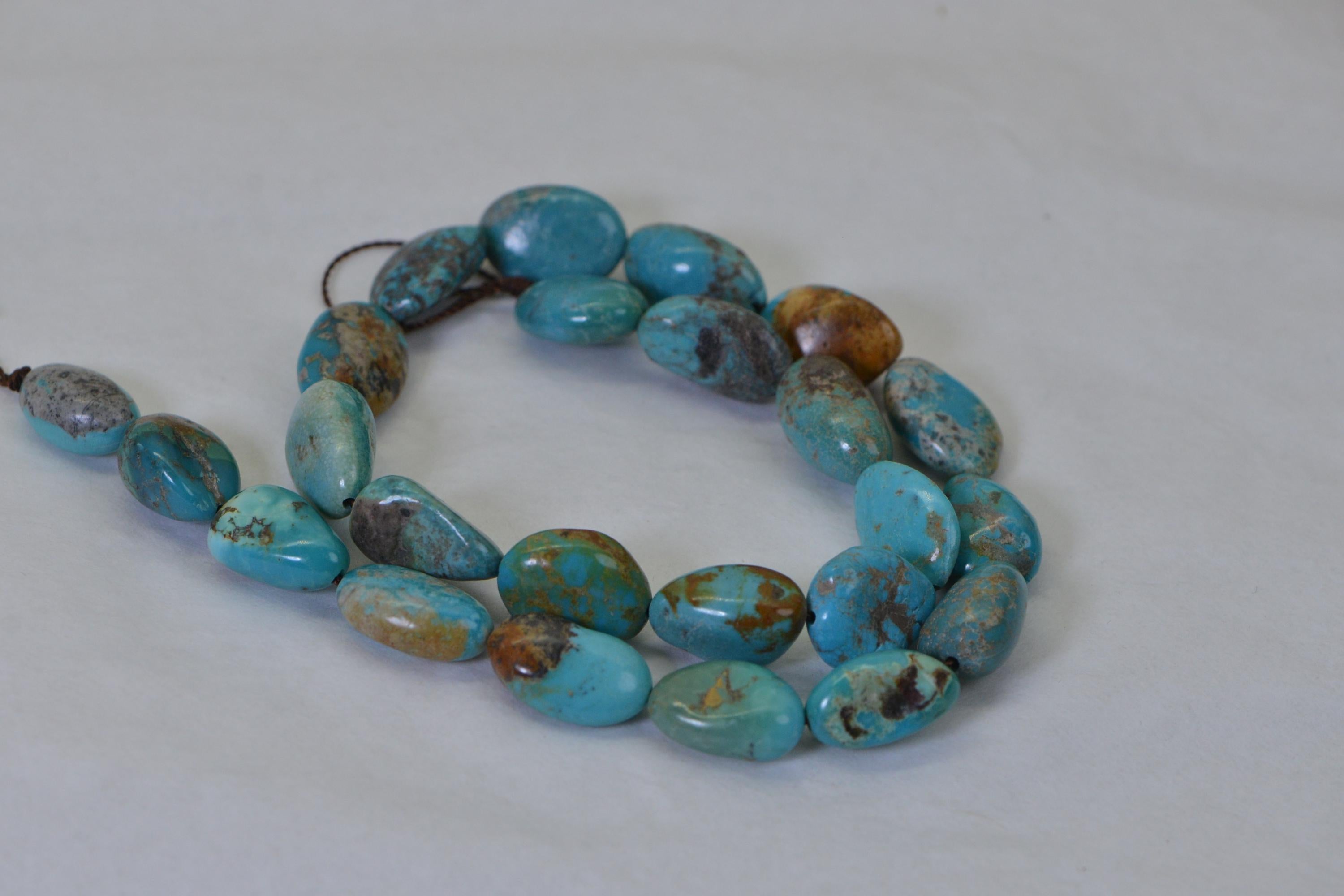 Nevada Blue  Turquoise  Nugget Beads Natural Gemstone Beads Turquoise Jewelry Supplies