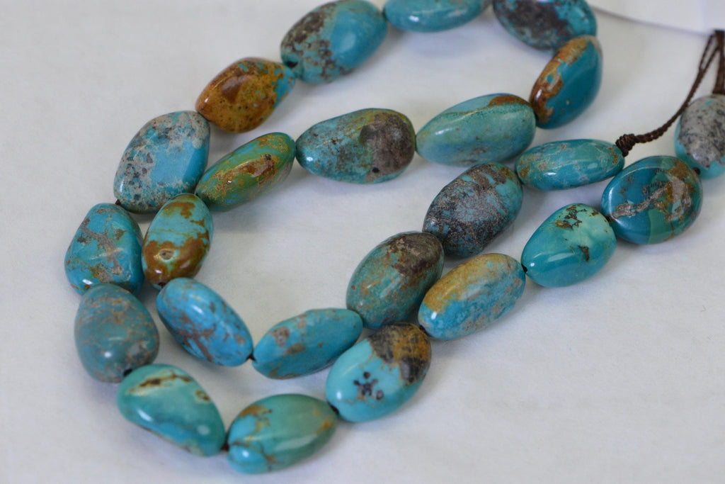 Nevada Blue  Turquoise  Nugget Beads Natural Gemstone Beads Turquoise Jewelry Supplies