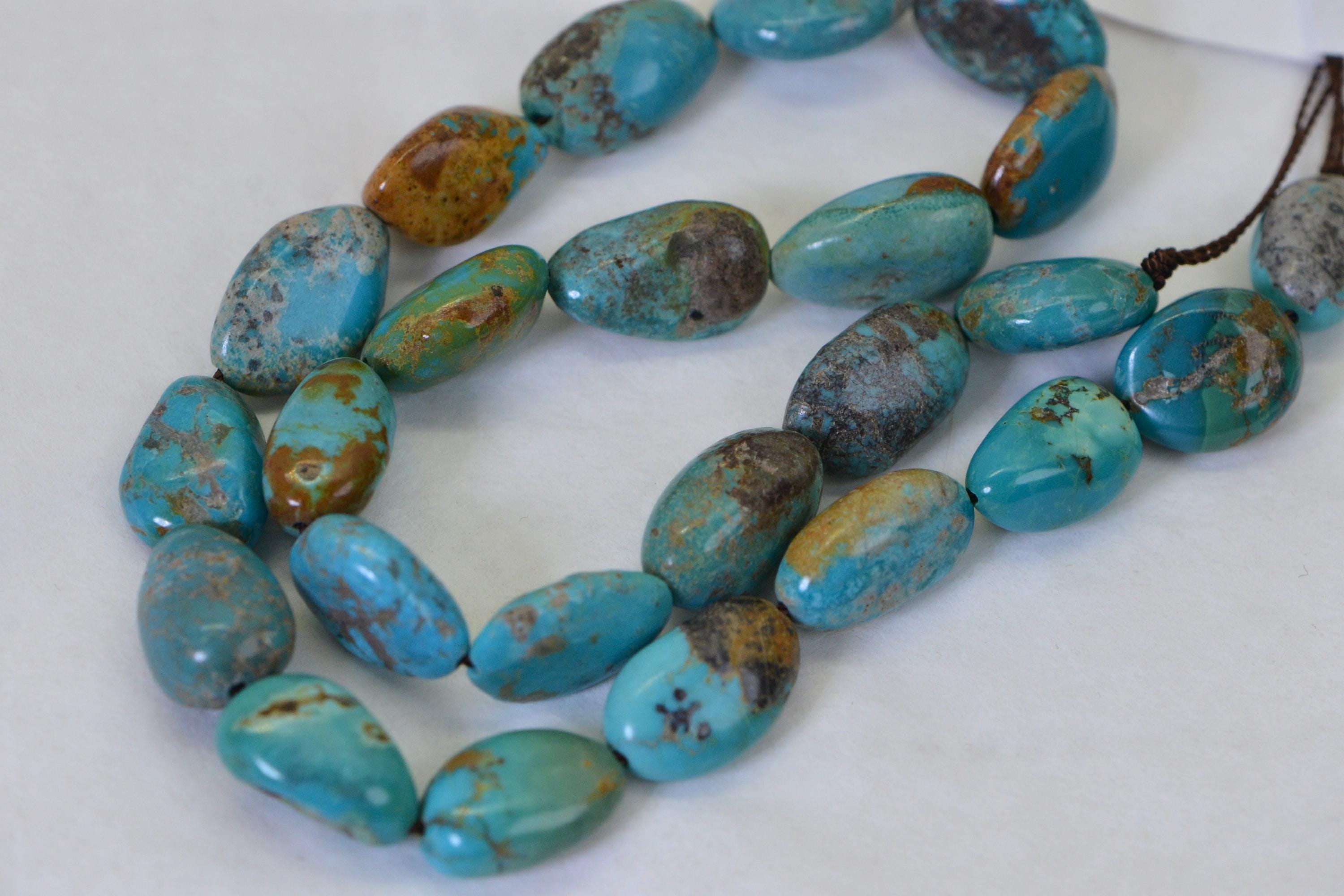 Nevada Blue  Turquoise  Nugget Beads Natural Gemstone Beads Turquoise Jewelry Supplies