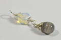 Opalite  Agate Wire Wrapped Pendant,Gemstone Pendant - add a dangles drop