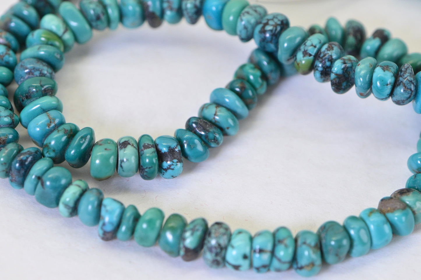 Kingman Turquoise Nugget Beads: Arizona Blue-Green Gemstone Strand