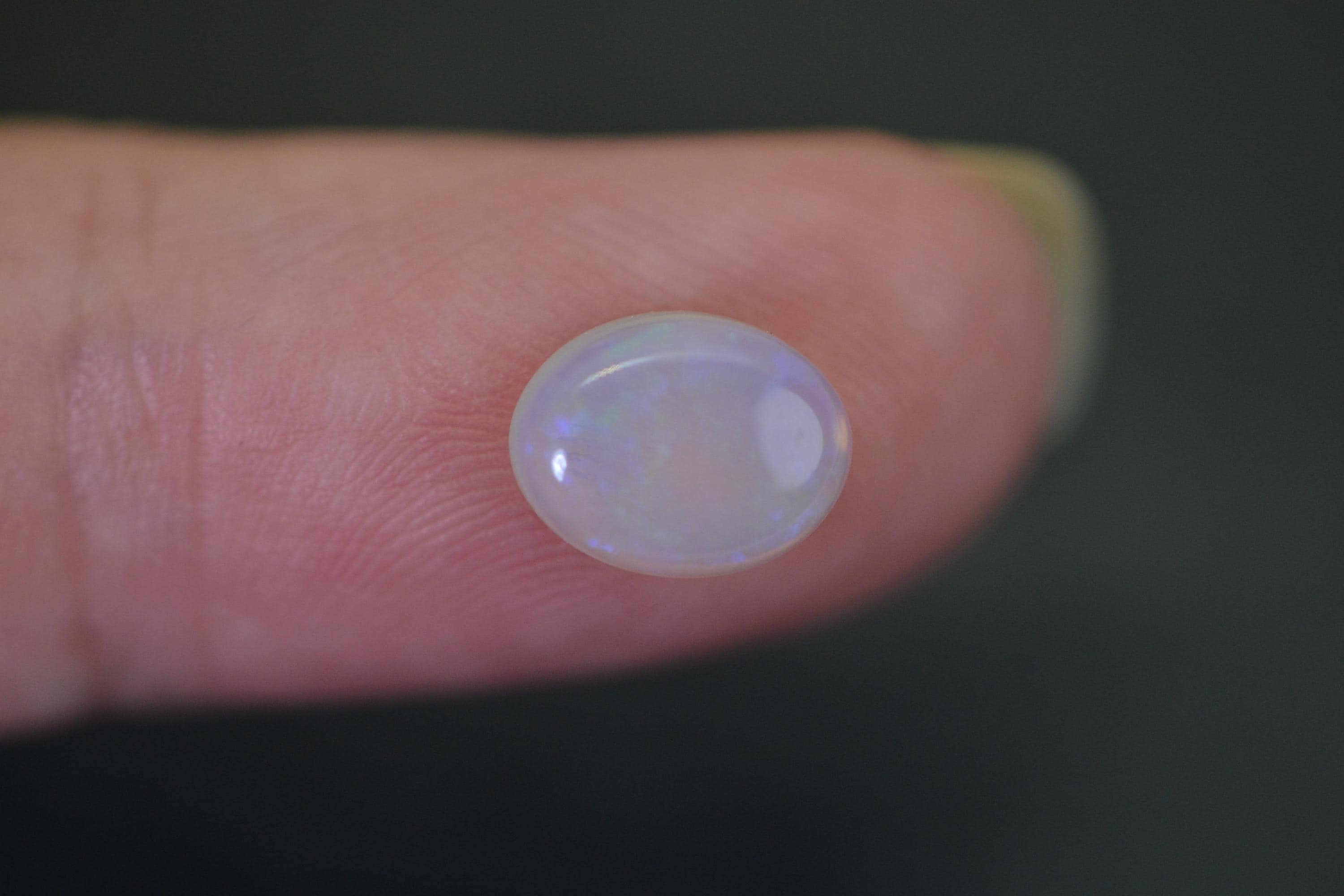 Australian Solid Crystal Opal 1.10 Ct Natural Oval Opal Cabochon 8x6mm Untreated Loose Gemstone Blue Green Orange Flash
