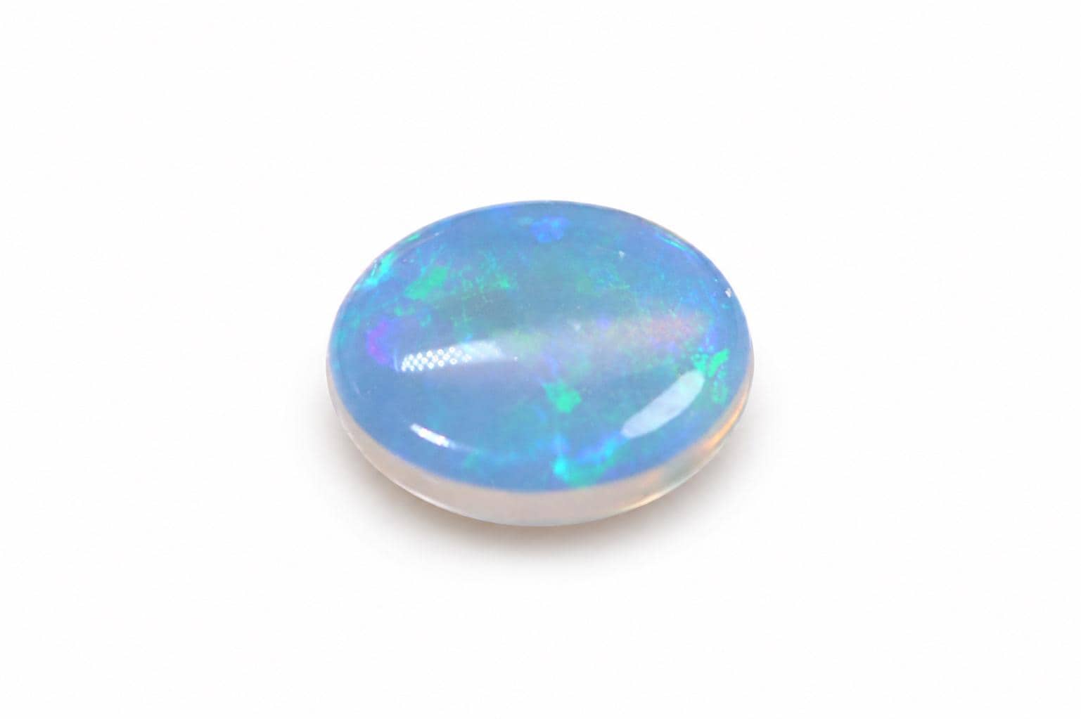 Australian Solid Crystal Opal 1.10 Ct Natural Oval Opal Cabochon 8x6mm Untreated Loose Gemstone Blue Green Orange Flash
