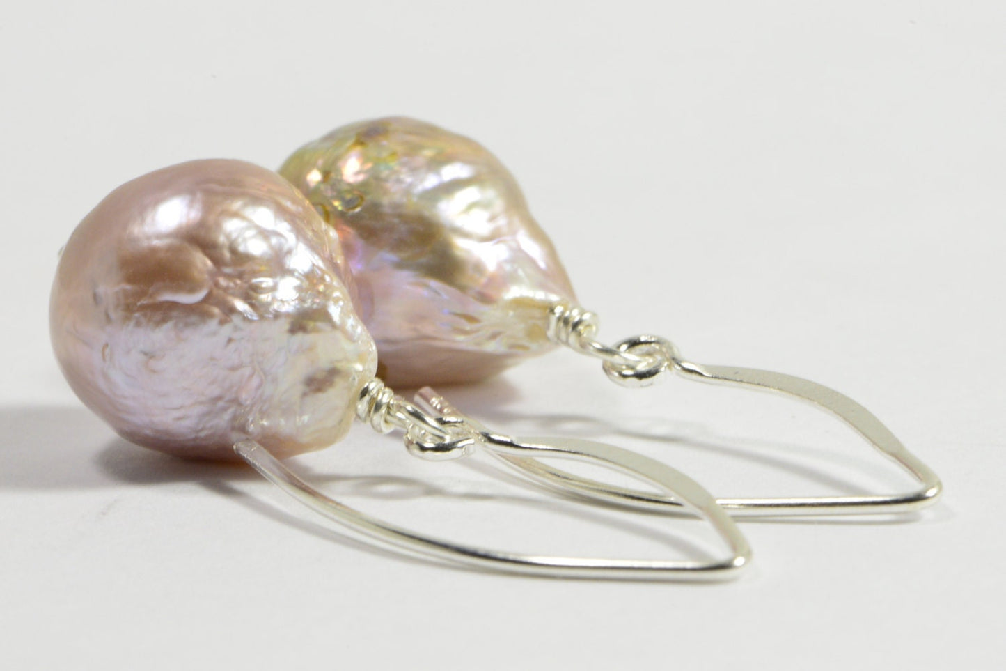 Kasumi Like Pearl Earrings, Genuine Pearl, Sterling Silver