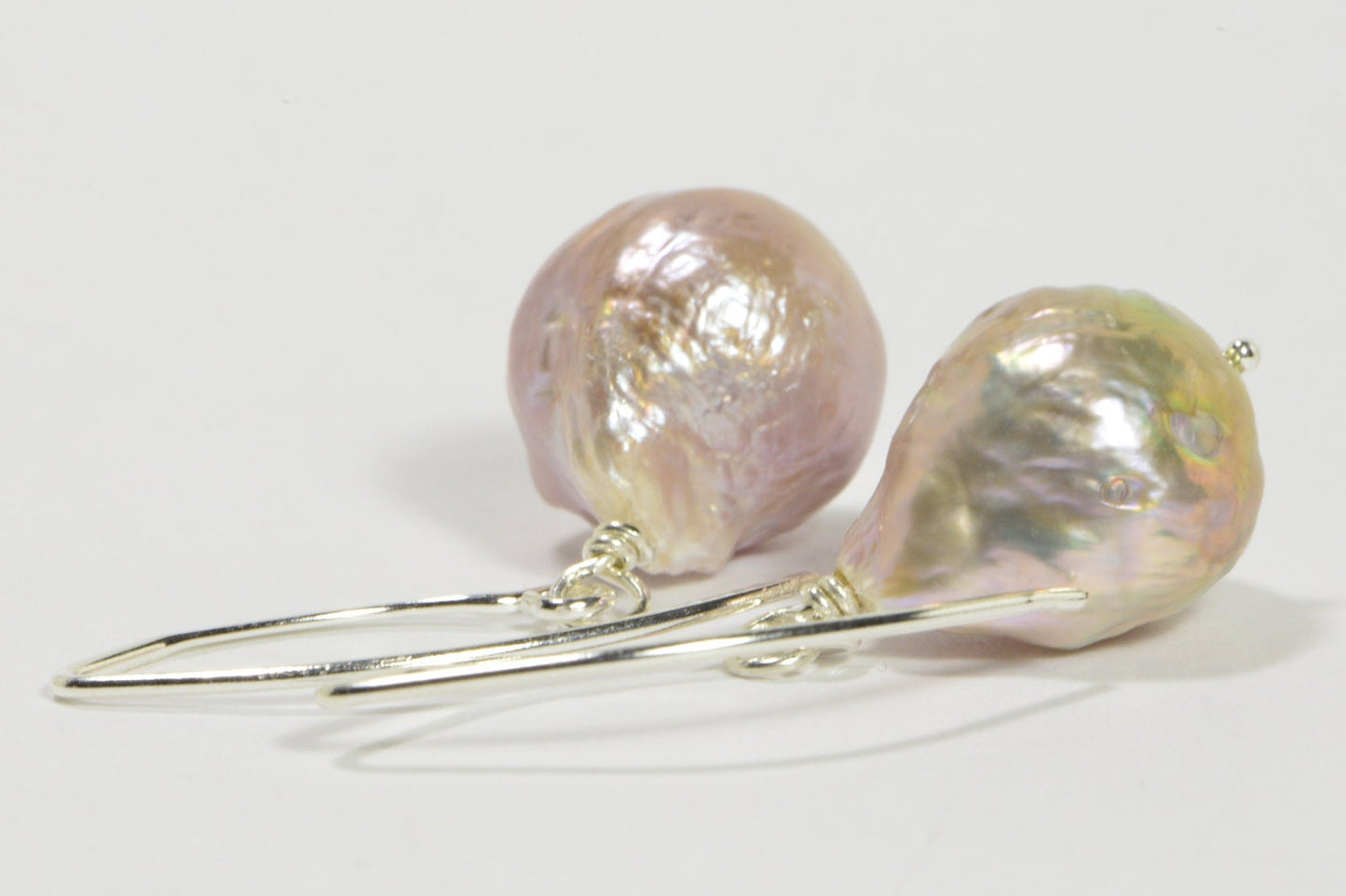 Kasumi Like Pearl Earrings, Genuine Pearl, Sterling Silver