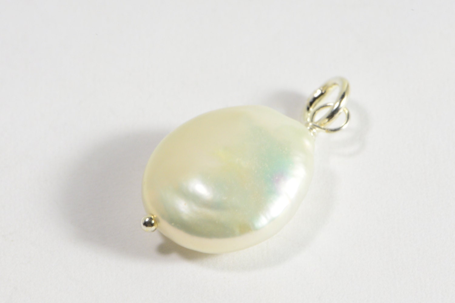 Pearl Pendant wire wrapped sterling silver Add Dangle