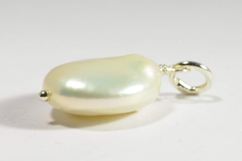 Pearl Pendant wire wrapped sterling silver Add Dangle