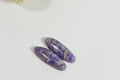 Charoite Cabochon mached pairs long oval cab Hand Cut Natural Gemstone Cabochon