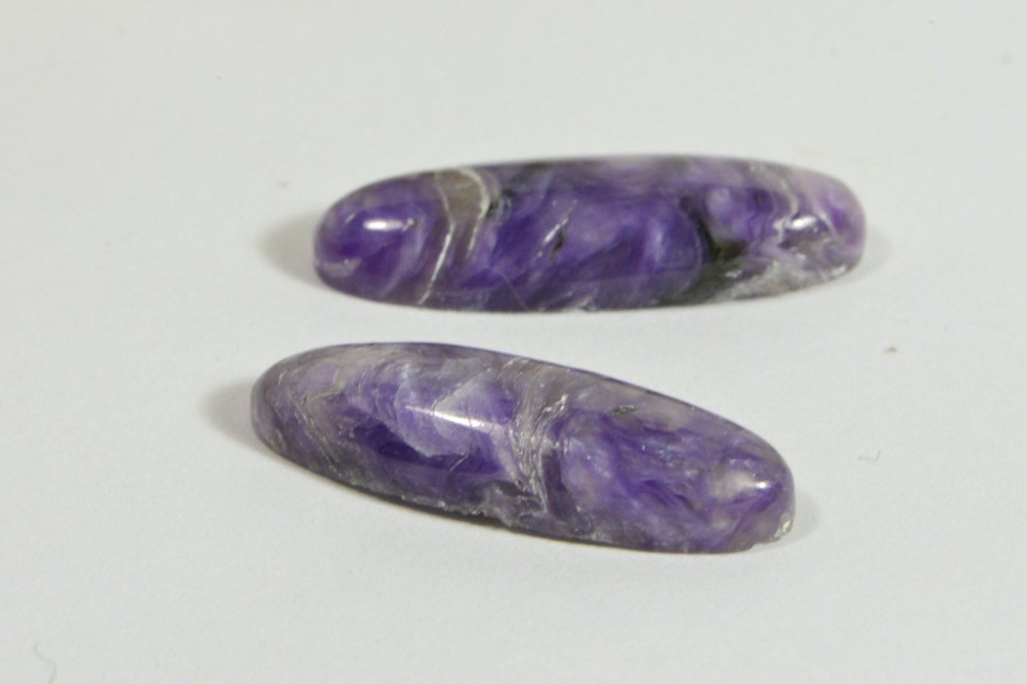 Charoite Cabochon mached pairs long oval cab Hand Cut Natural Gemstone Cabochon