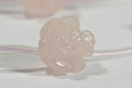 Rose Quartz 10mm 2 Beads Carved Rose Natural Gemstone Bead Jewelry Making Supplies