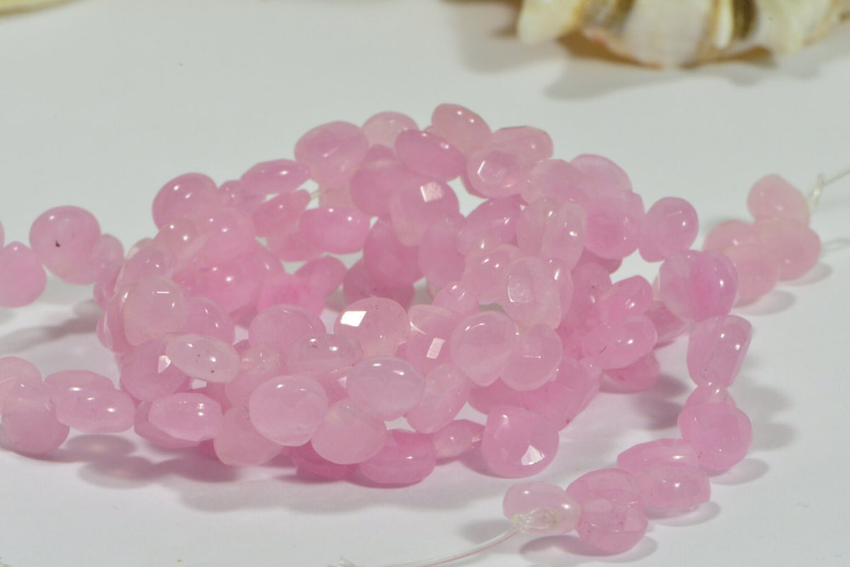 Rose Quartz 6 Beads Natural Gemstone Beads Jewelry Making Supplies