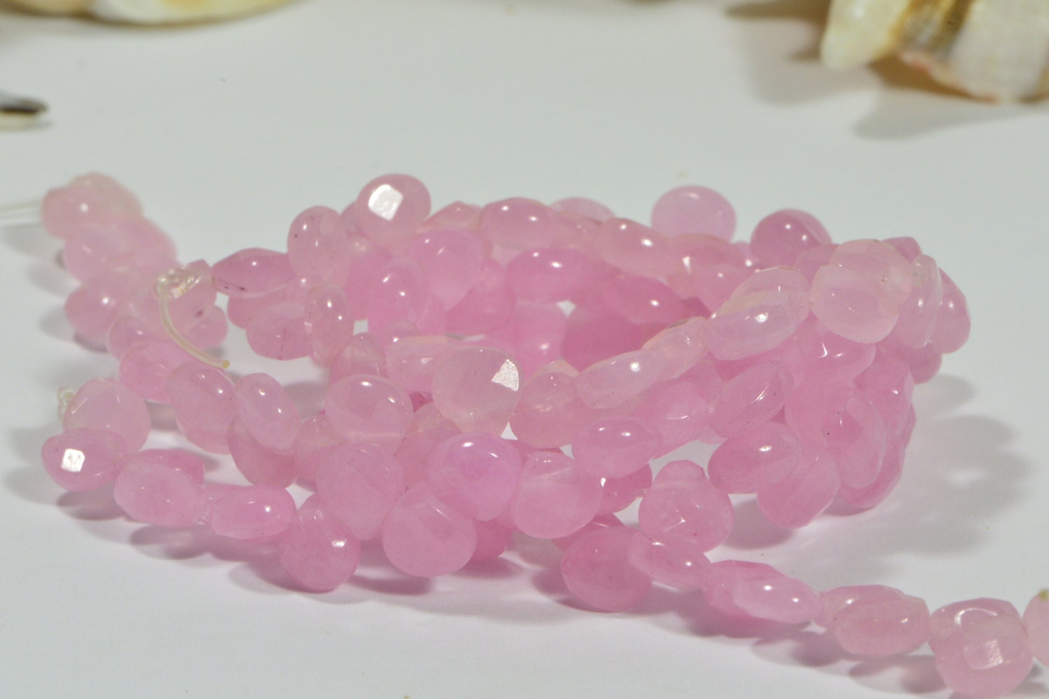 Rose Quartz 6 Beads Natural Gemstone Beads Jewelry Making Supplies