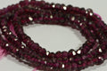 Rhodolite Garnet Beads: 3mm Faceted Rondelle, Deep Maroon Red