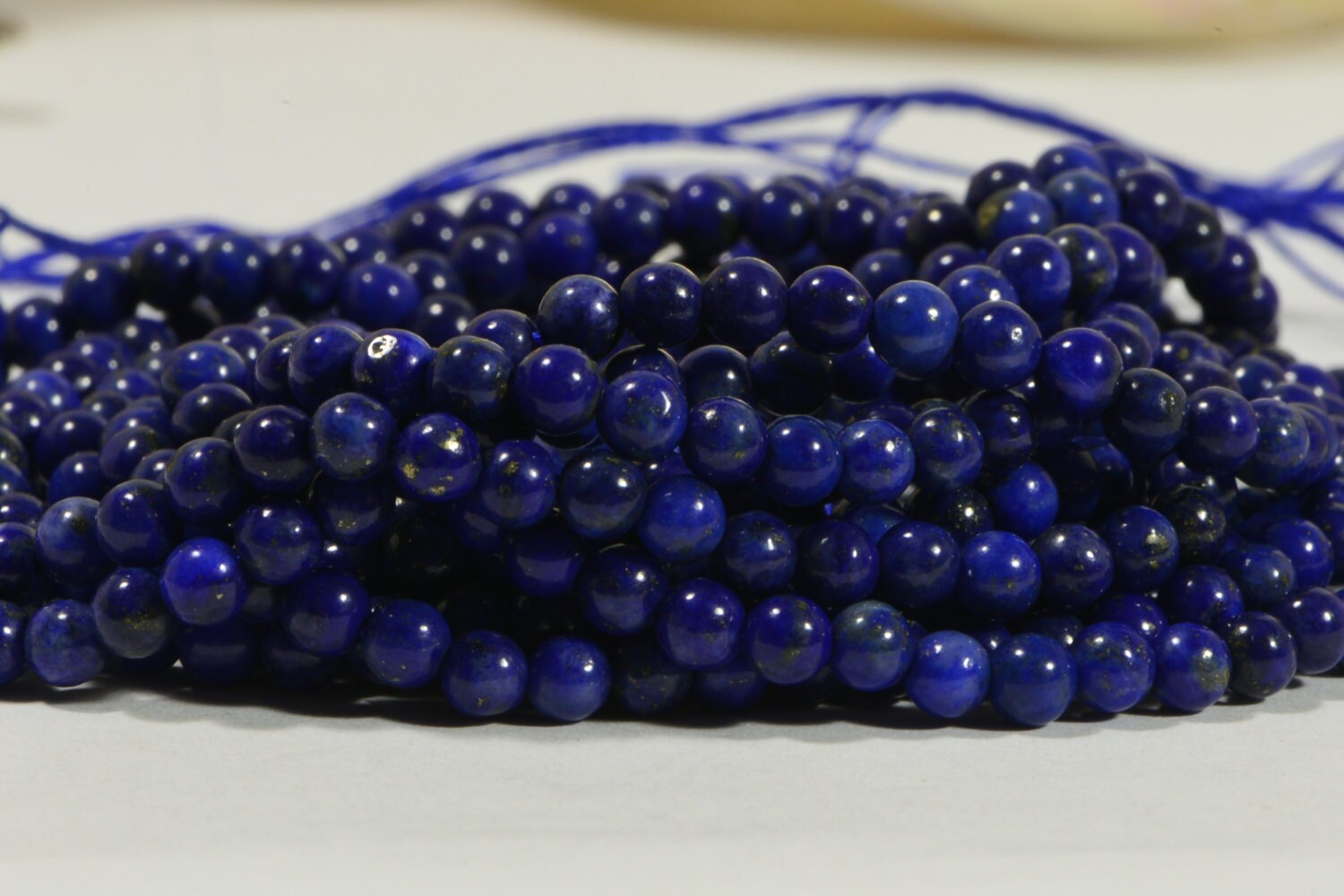 Lapis Lazuli Beads: 3.3mm Royal Blue Gemstone Strand