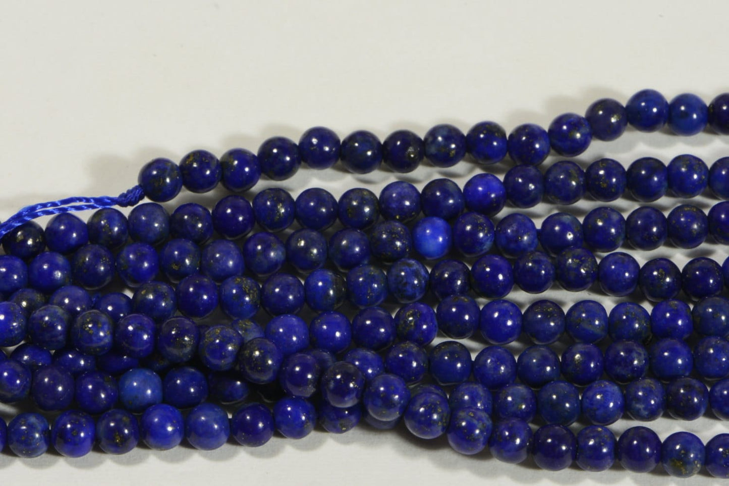 3mm Lapis Lazuli Beads: Small Round Cobalt Blue Gemstone (15.5" Strand)