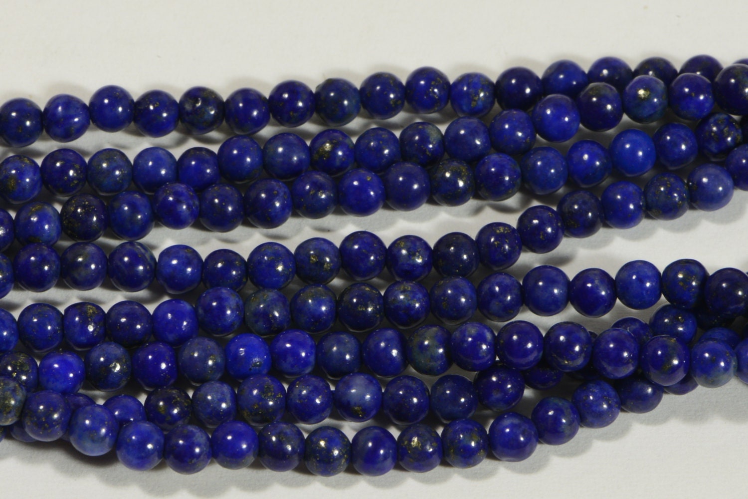 Lapis Lazuli Beads: 3.3mm Royal Blue Gemstone Strand