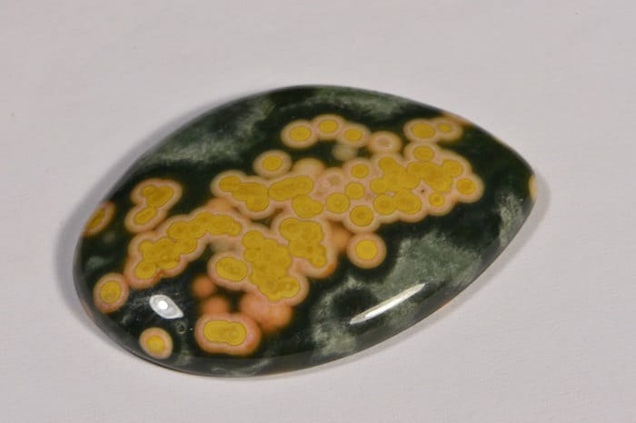 Ocean Jasper Cabochon: Freeform Gemstone for Pendant (29.4x20x4.7mm)