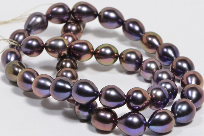Brown Pearl 8.3mm 8" inch Strand Cultured Pearl Beads Jewelry Making Supplies