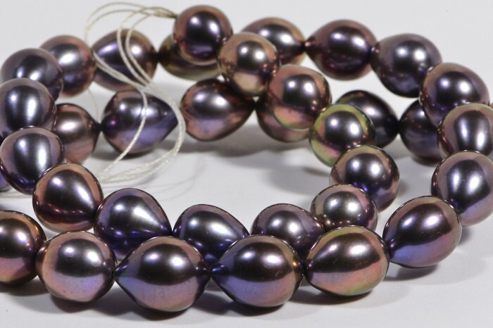 Brown Pearl 8.3mm 8" inch Strand Cultured Pearl Beads Jewelry Making Supplies