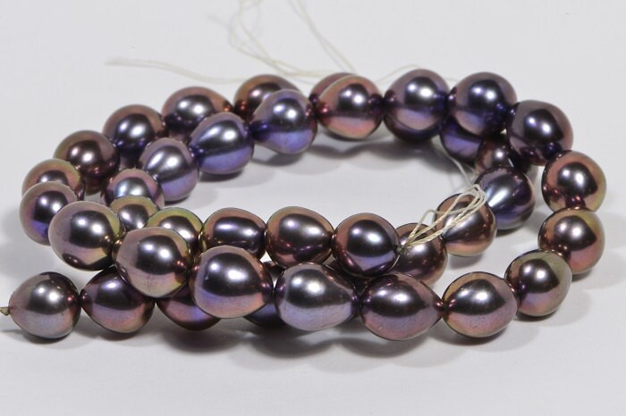 Brown Pearl 8.3mm 8" inch Strand Cultured Pearl Beads Jewelry Making Supplies