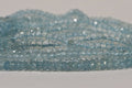 Aquamarine 3mm Facetd Rondelle Beads Natural Gemstone Beads  Jewelry Making Supplies