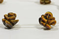 Tiger Eye Carved Rose Beads: Natural Gemstone Craft Supplies (2, 12mm)