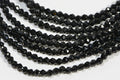 2mm Faceted Black Onyx Beads: Natural Gemstone Jewelry Making, 13" Strand