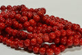 Red Coral Beads 6mm: 8" Strand Gemstone Jewelry Supplies