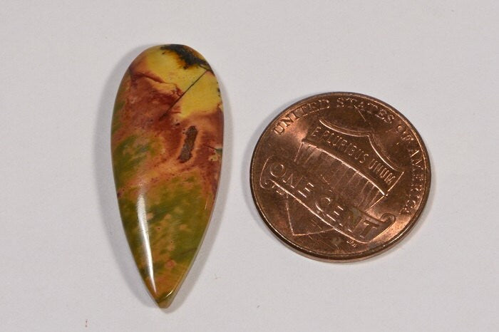Cherry Creek Jasper Cabochon: Freeform Gemstone (29.4x12x4.3mm)