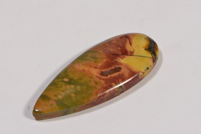 Cherry Creek Jasper Cabochon: Freeform Gemstone (29.4x12x4.3mm)